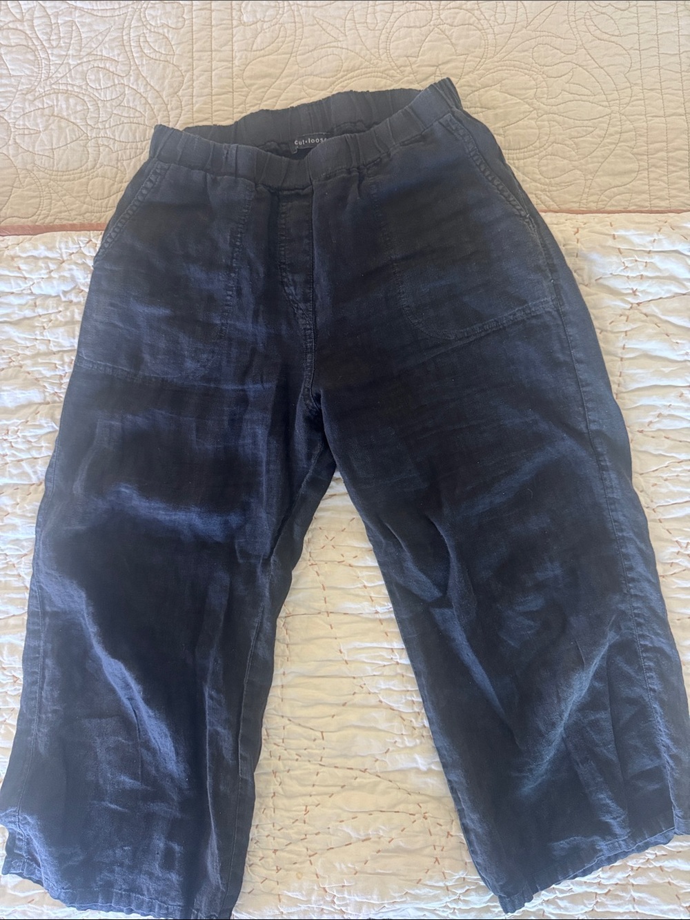 Women’s Black Linen Casual Pants